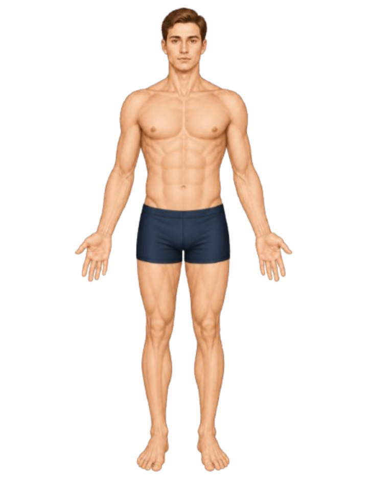 Human body — front view